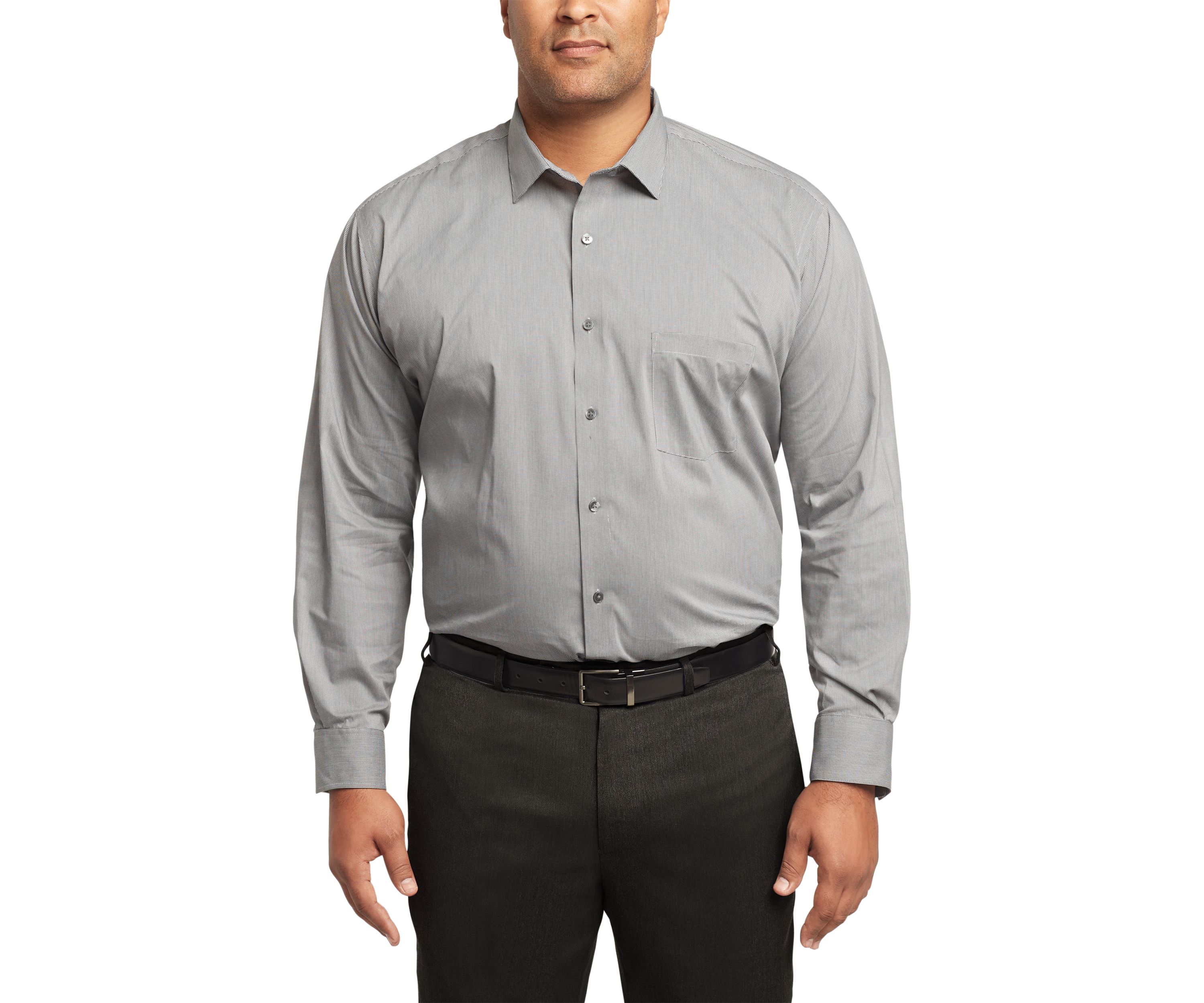 Mens Big Ultra Wrinkle Free Stretch Collar Shirt