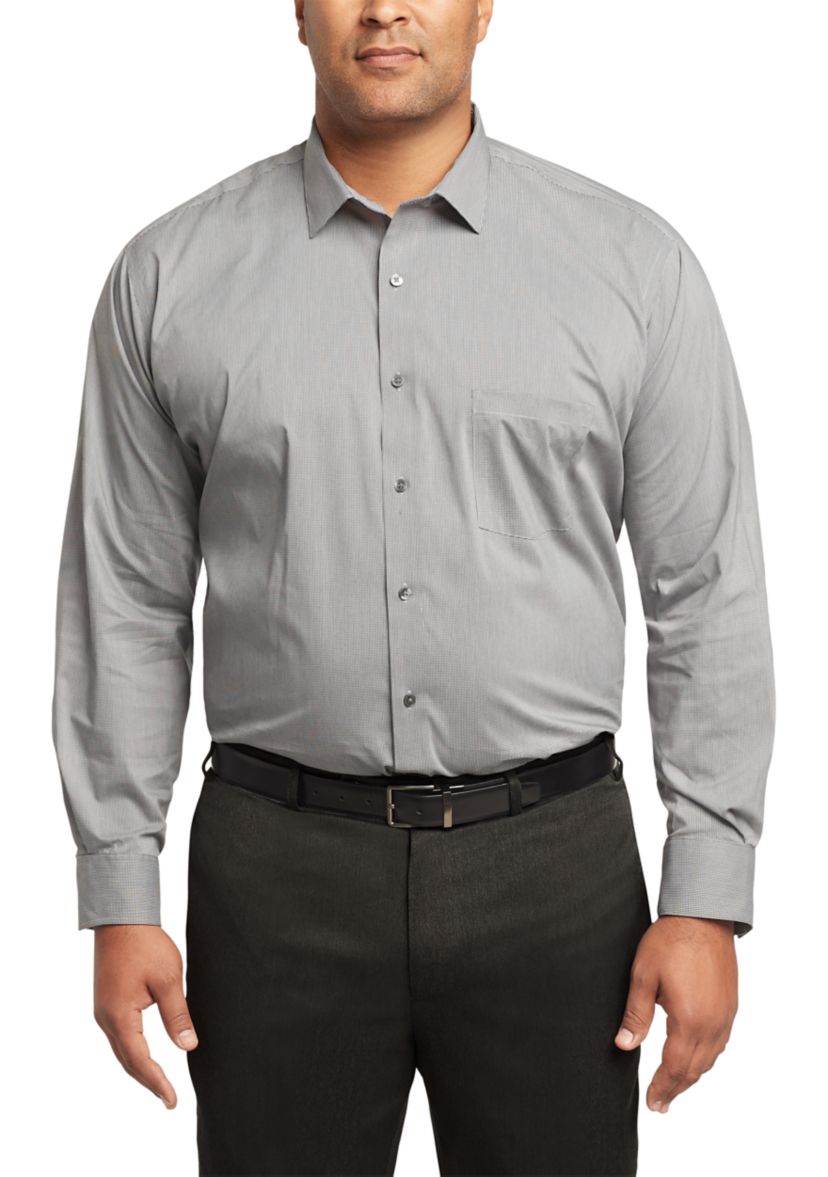 Mens Big Ultra Wrinkle Free Stretch Collar Shirt