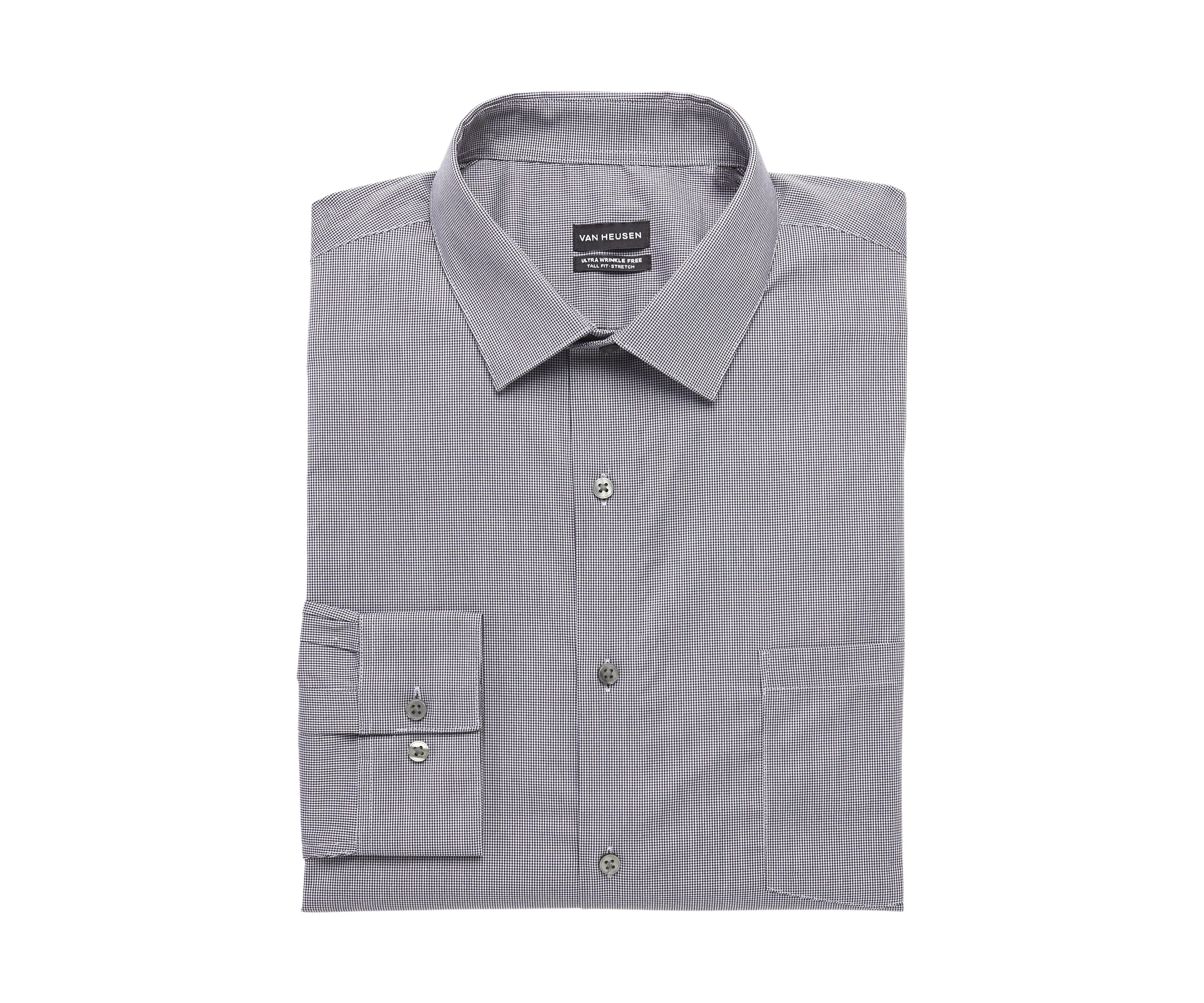 Mens Tall Ultra Wrinkle Free Stretch Collar Shirt
