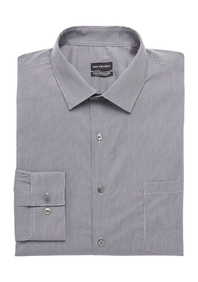 Mens Tall Ultra Wrinkle Free Stretch Collar Shirt