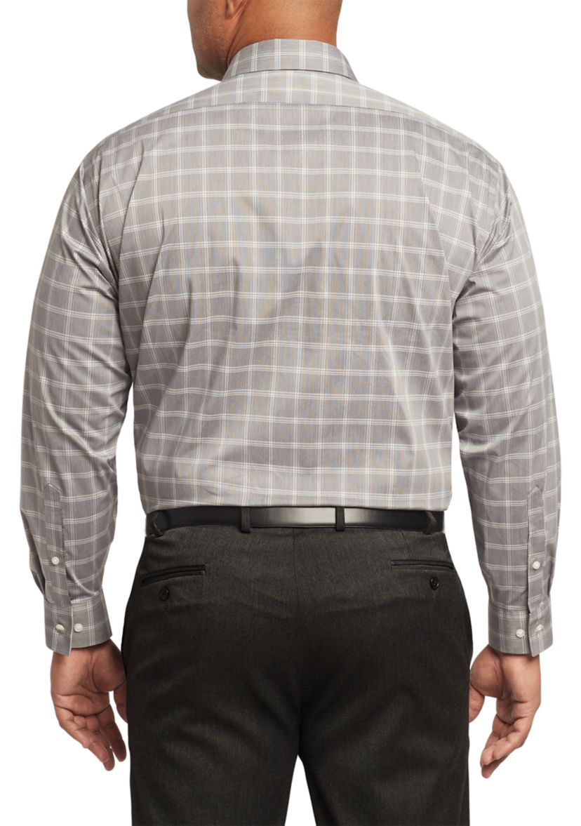 Mens Big Regular Fit Plaid Shirt