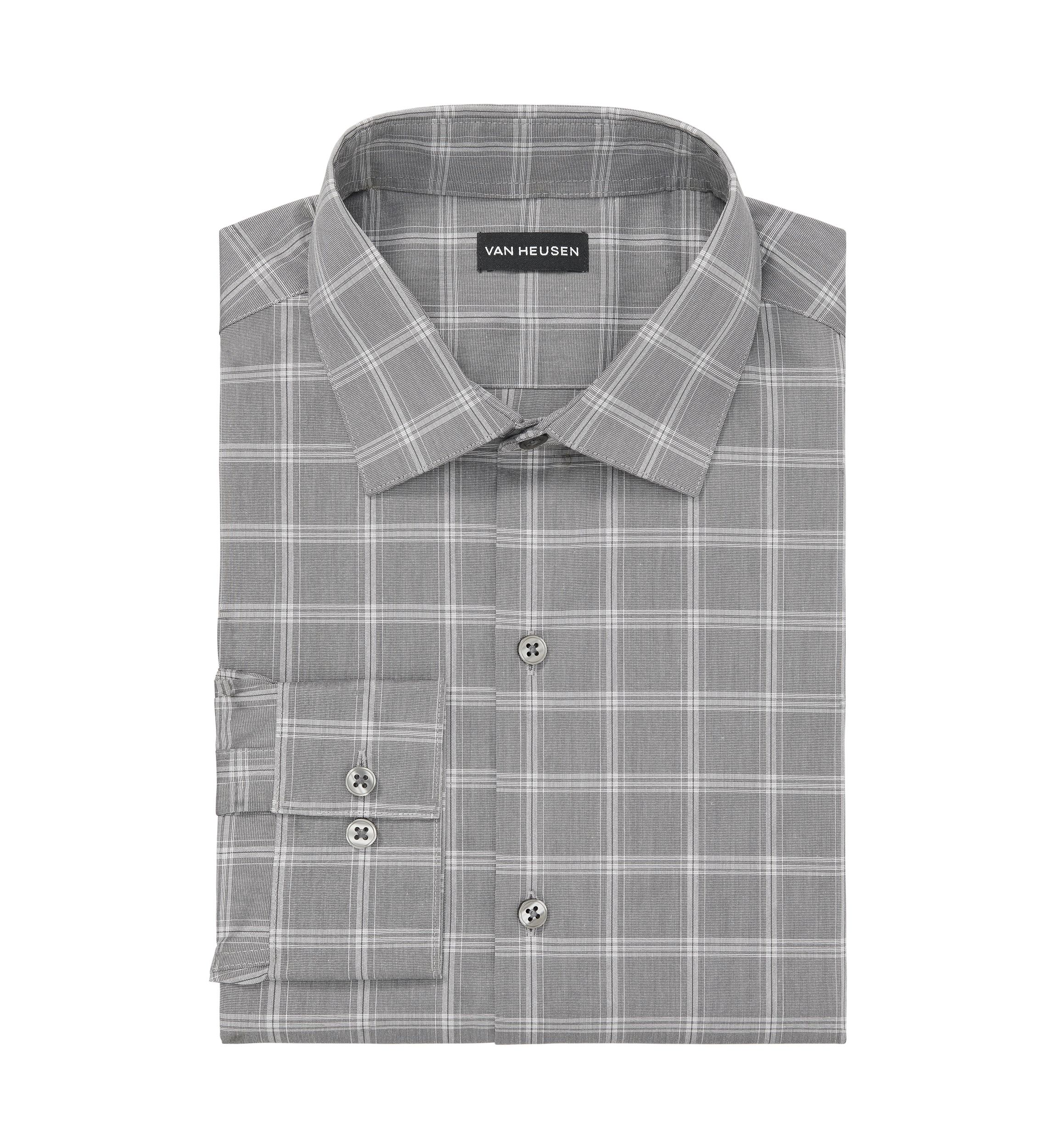Mens Tall Regular Fit Wrinkle Free Plaid Shirt