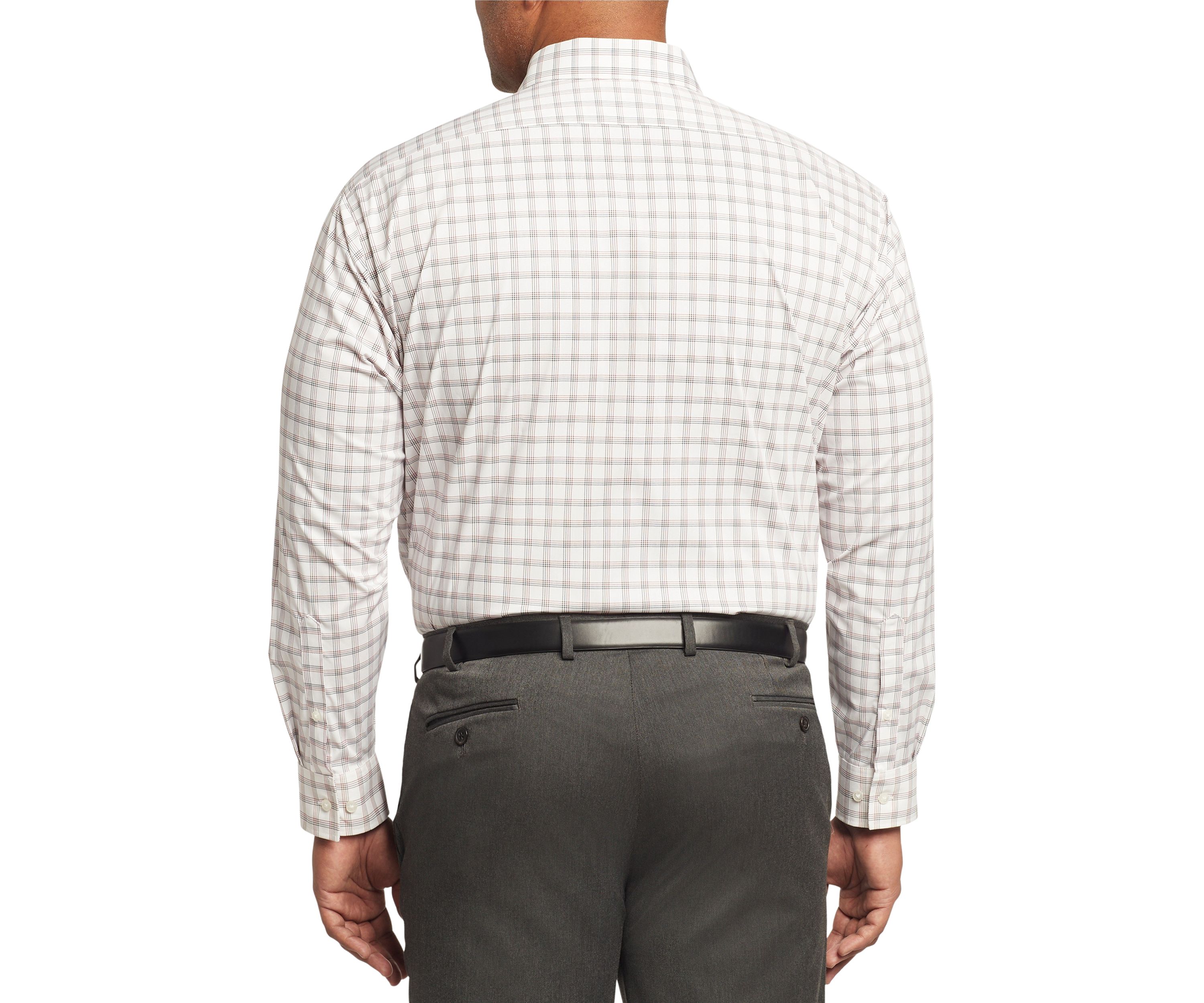 Mens Big Regular Fit Wrinkle Free Plaid Shirt