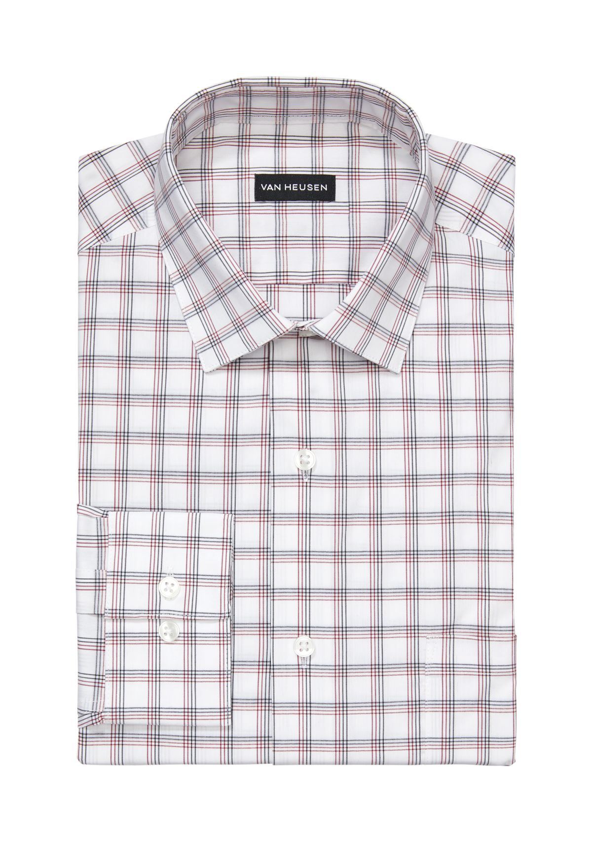 Mens Tall Regular Fit Wrinkle Free Plaid Shirt