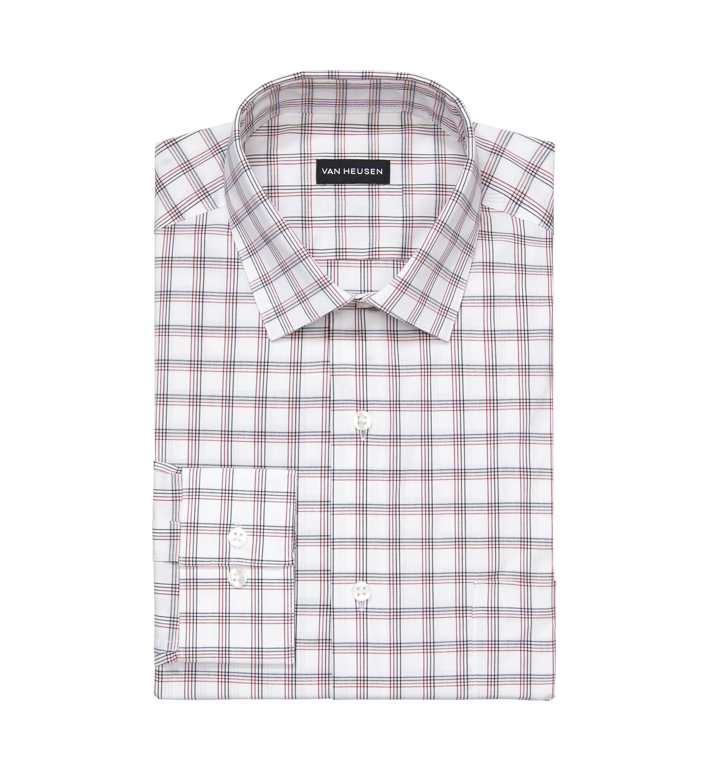 Mens Tall Regular Fit Wrinkle Free Plaid Shirt
