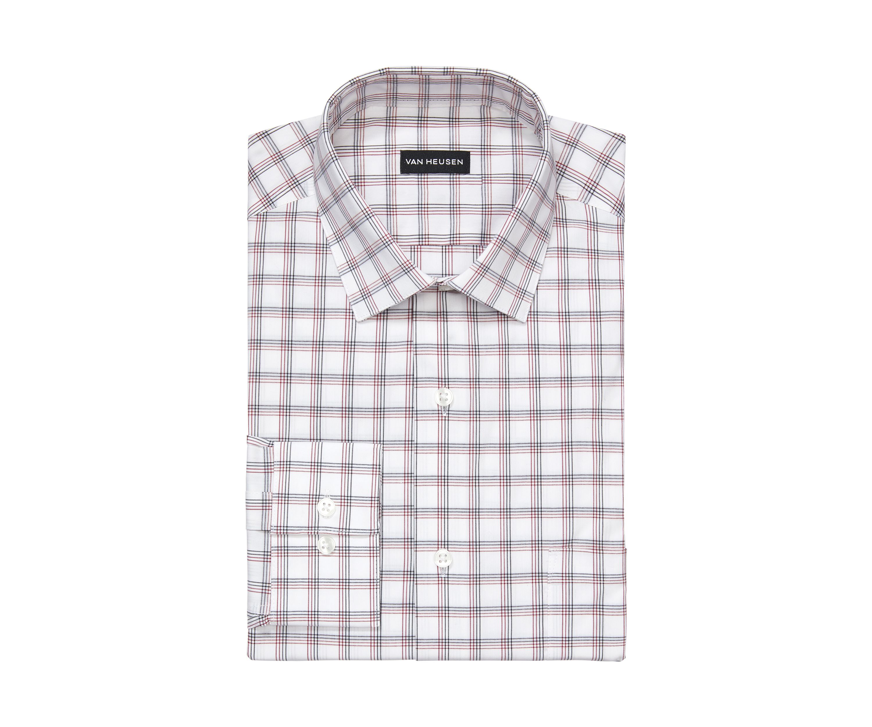 Mens Tall Regular Fit Wrinkle Free Plaid Shirt