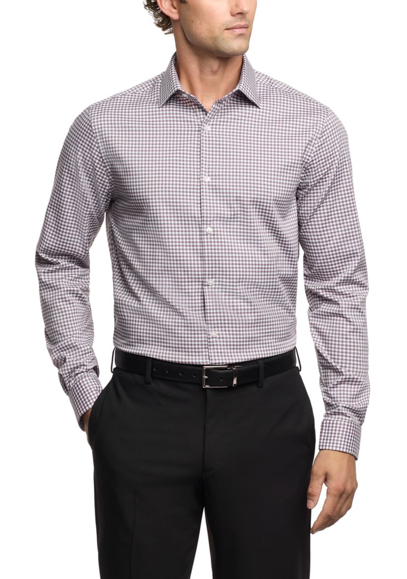 Mens Comfort Performance Slim Fit Dress Shirt