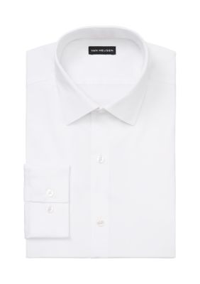 Van Heusen Men's Comfort Performance Slim Fit Dress Shirt, White, 18 - 18.5 34/35
