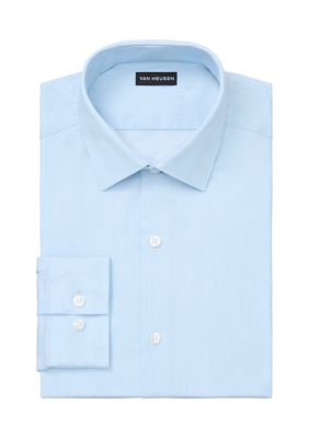 Van Heusen Men's Comfort Performance Slim Fit Dress Shirt, Blue, 18 - 18.5 34/35
