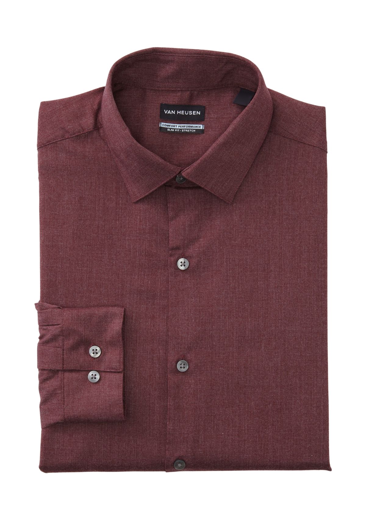 Mens Comfort Performance Slim Fit Dress Shirt