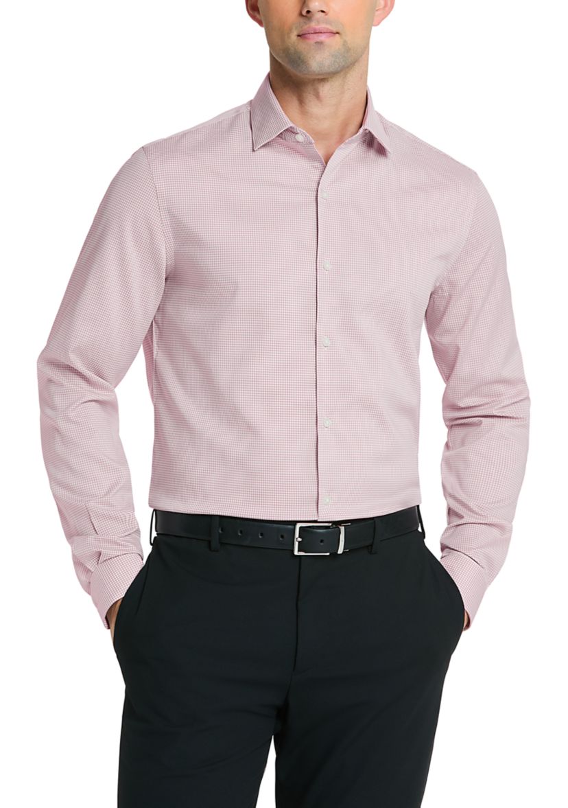 Mens Comfort Performance Slim Fit Dress Shirt
