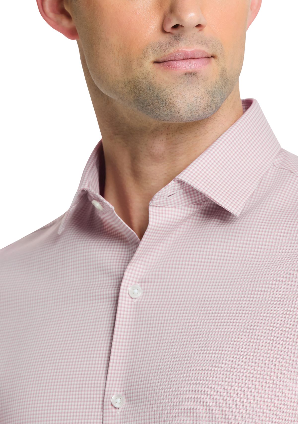 Mens Comfort Performance Slim Fit Dress Shirt