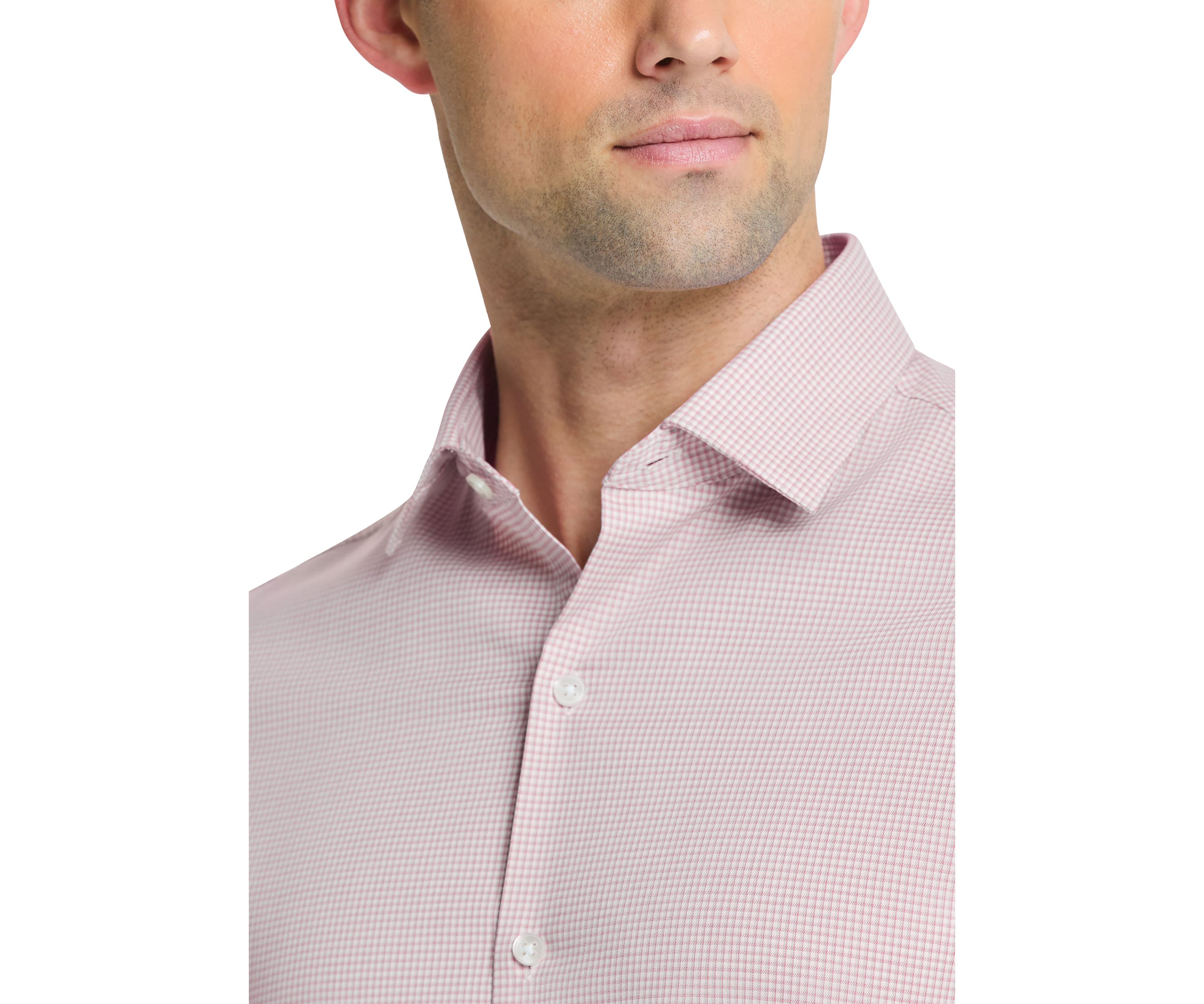 Mens Comfort Performance Slim Fit Dress Shirt