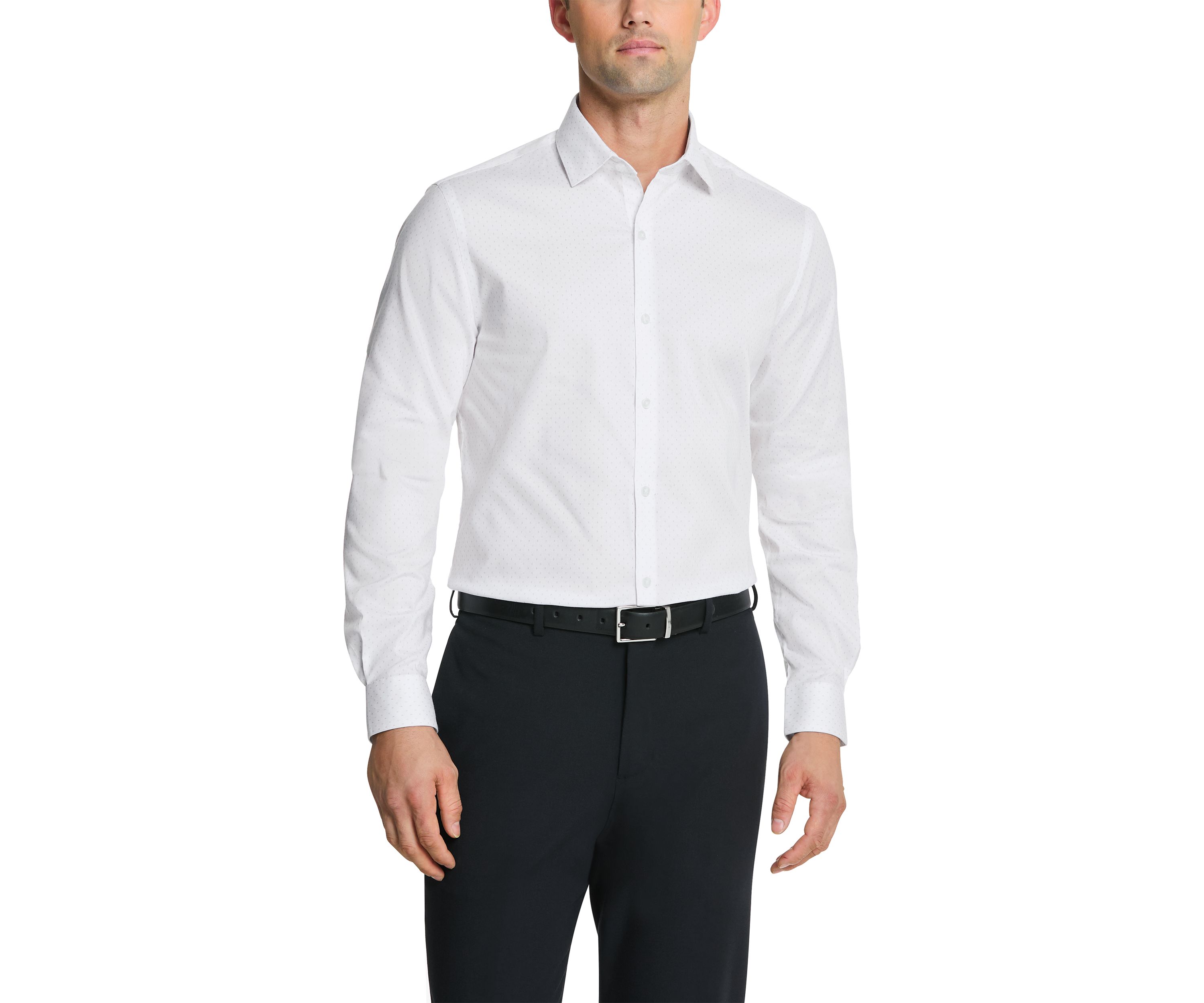 Mens Comfort Performance Slim Fit Dress Shirt