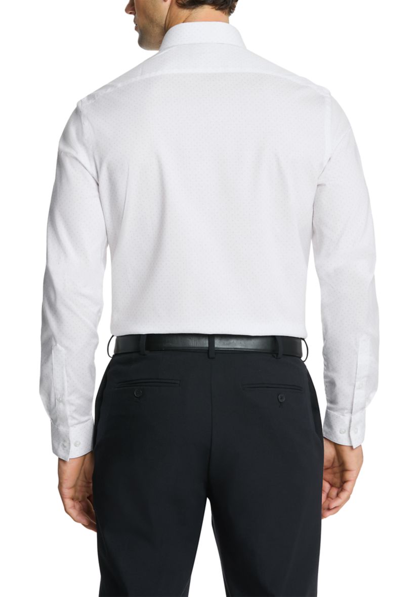 Mens Comfort Performance Slim Fit Dress Shirt