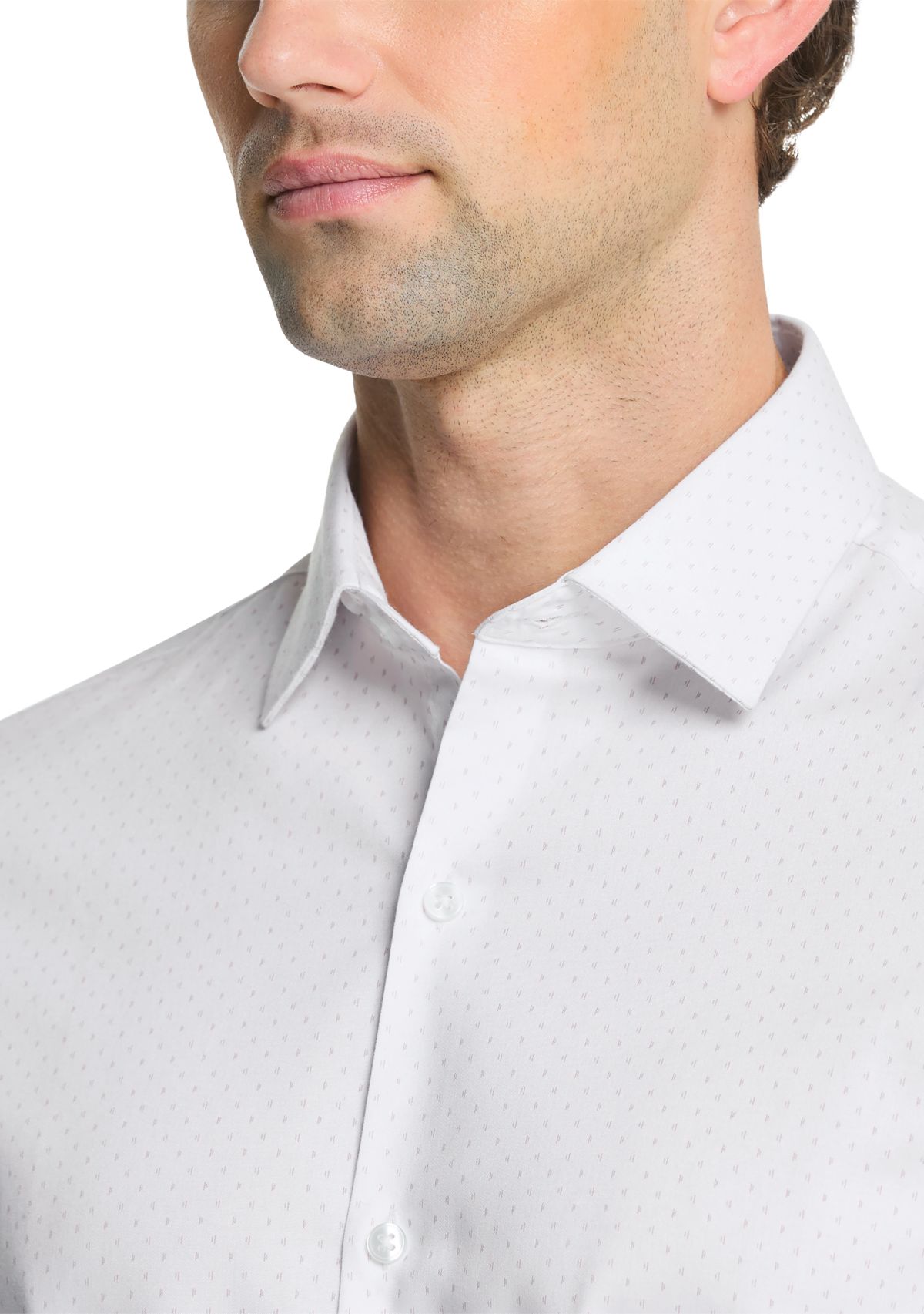 Mens Comfort Performance Slim Fit Dress Shirt