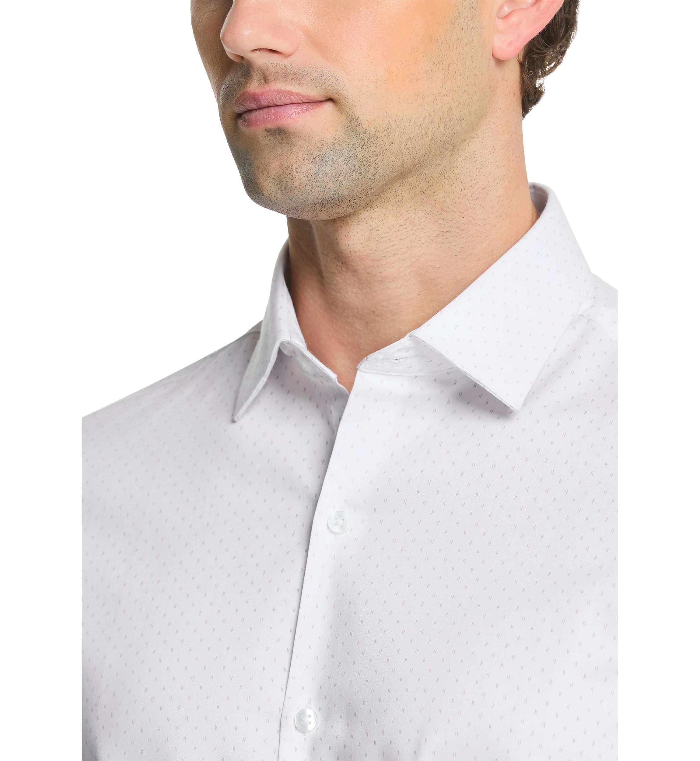 Mens Comfort Performance Slim Fit Dress Shirt