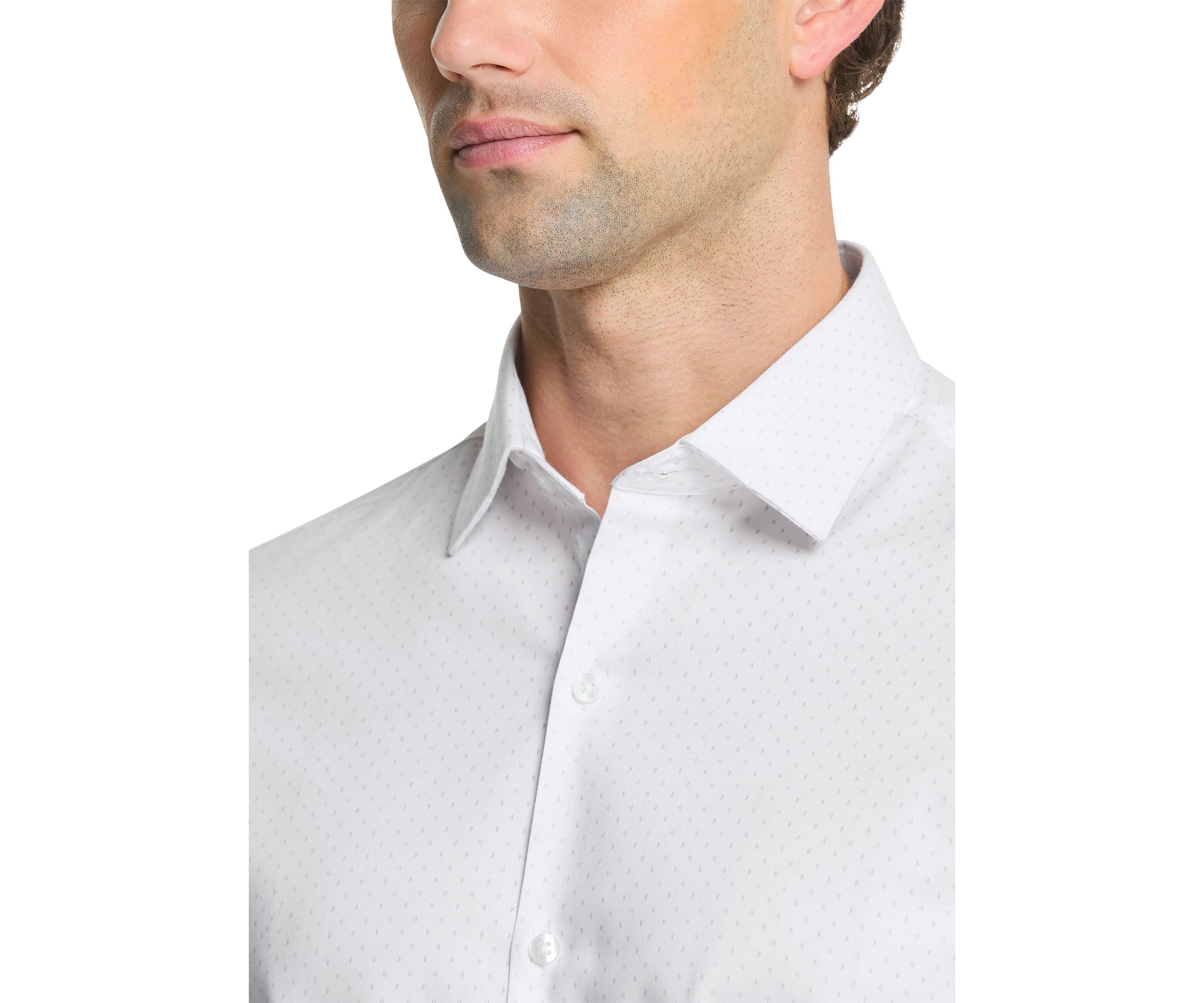 Mens Comfort Performance Slim Fit Dress Shirt