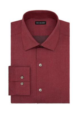 Van Heusen Men's Comfort Performance Slim Fit Dress Shirt, Red, 16 - 16.5 32/33