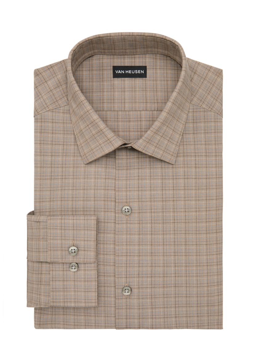 Mens Comfort Performance Slim Fit Dress Shirt