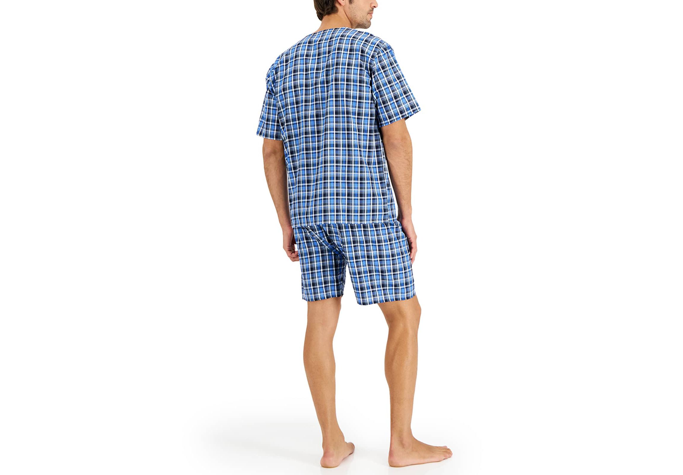 Mens Short Sleeve Short Pajama Set