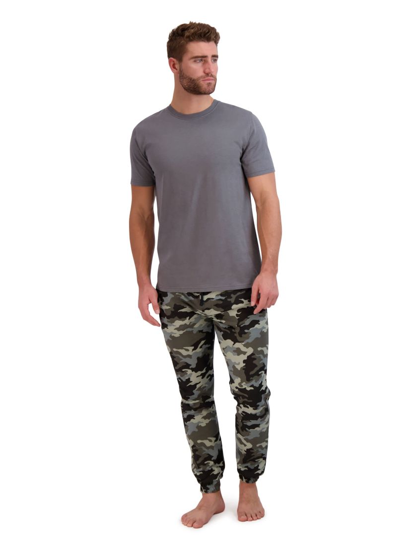Mens Ultrasoft T-Shirt and French Terry Sleep Jogger Sleep Set