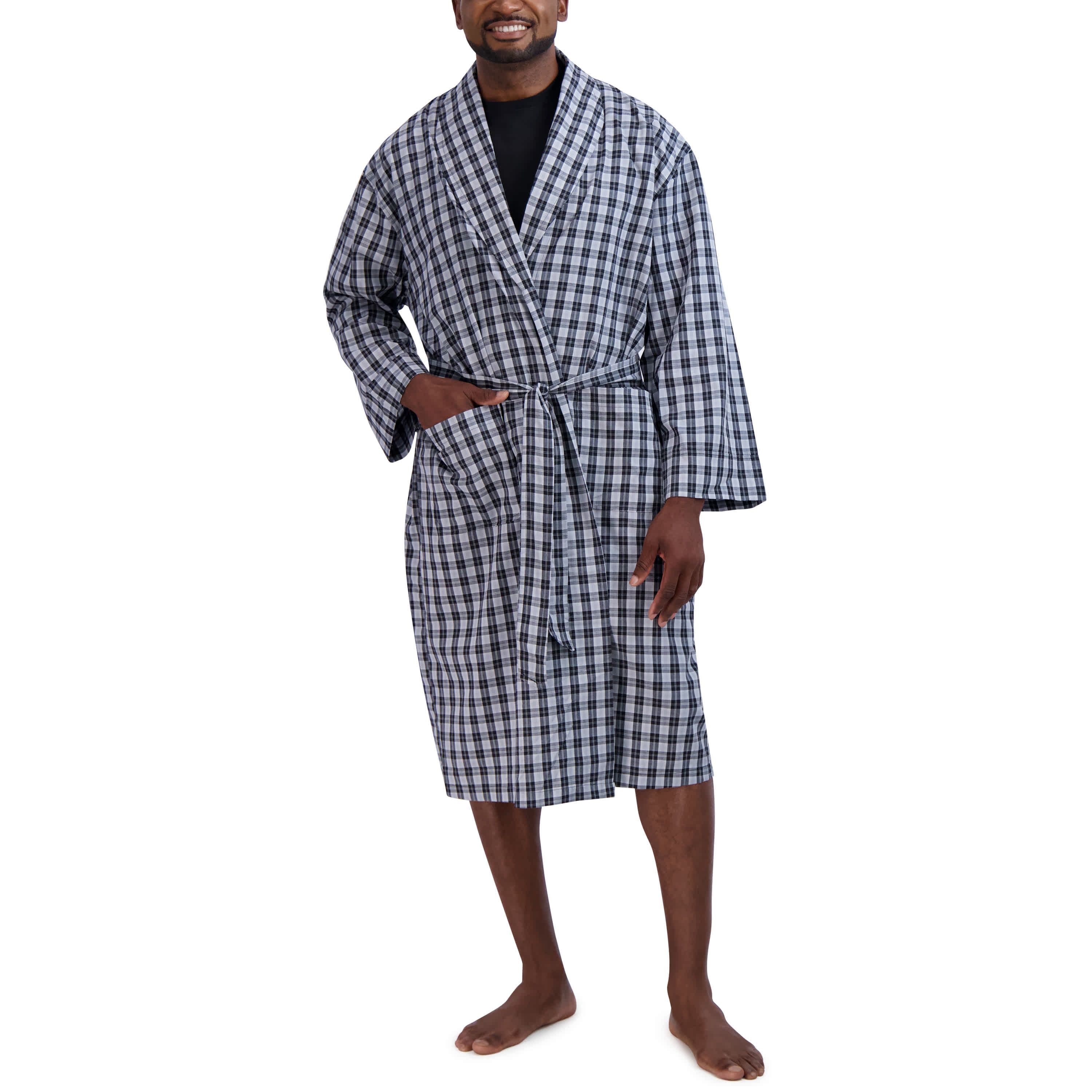 Mens Woven Shawl Collar Robe