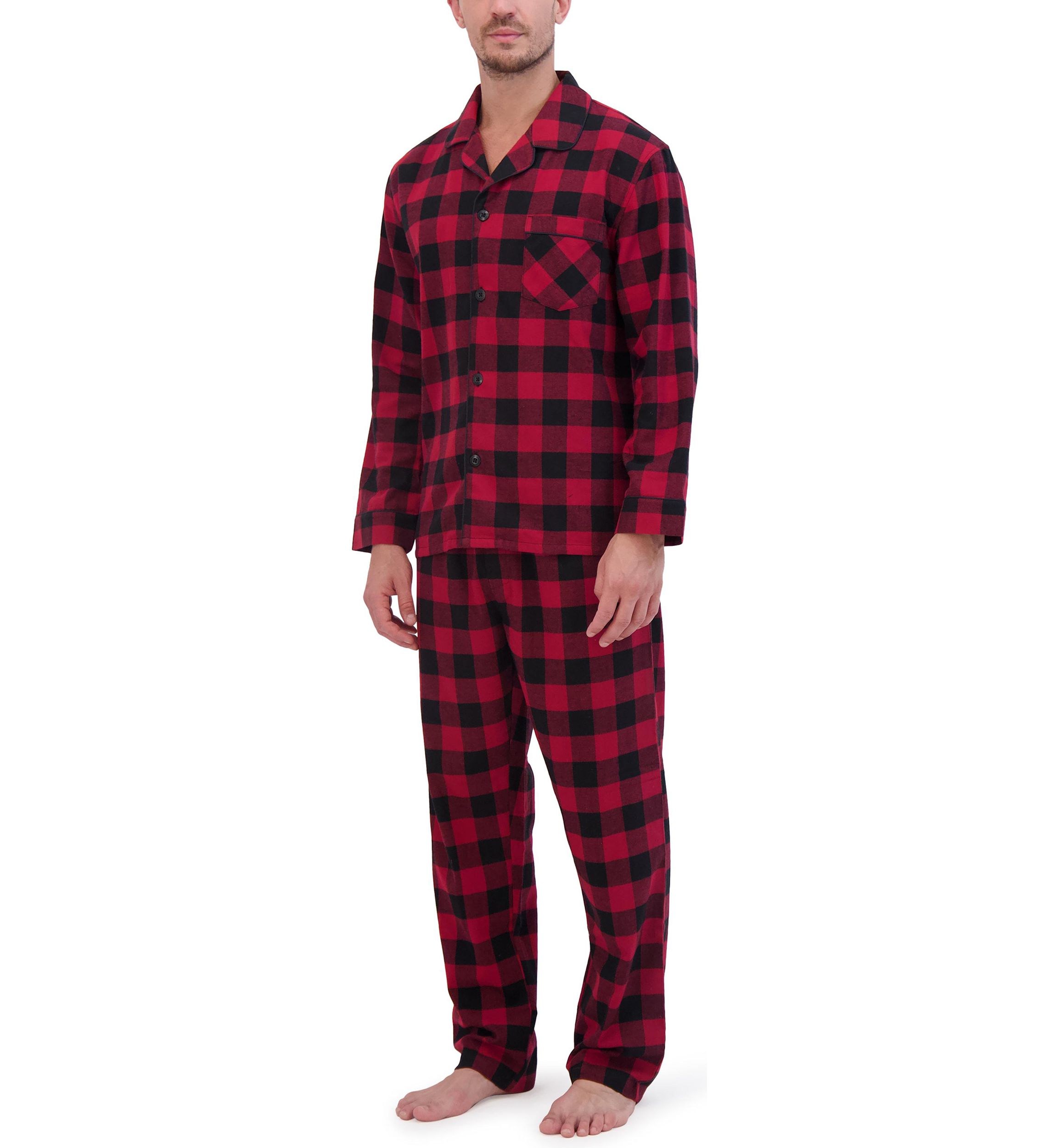 Hanes Mens Flannel Pajama Set