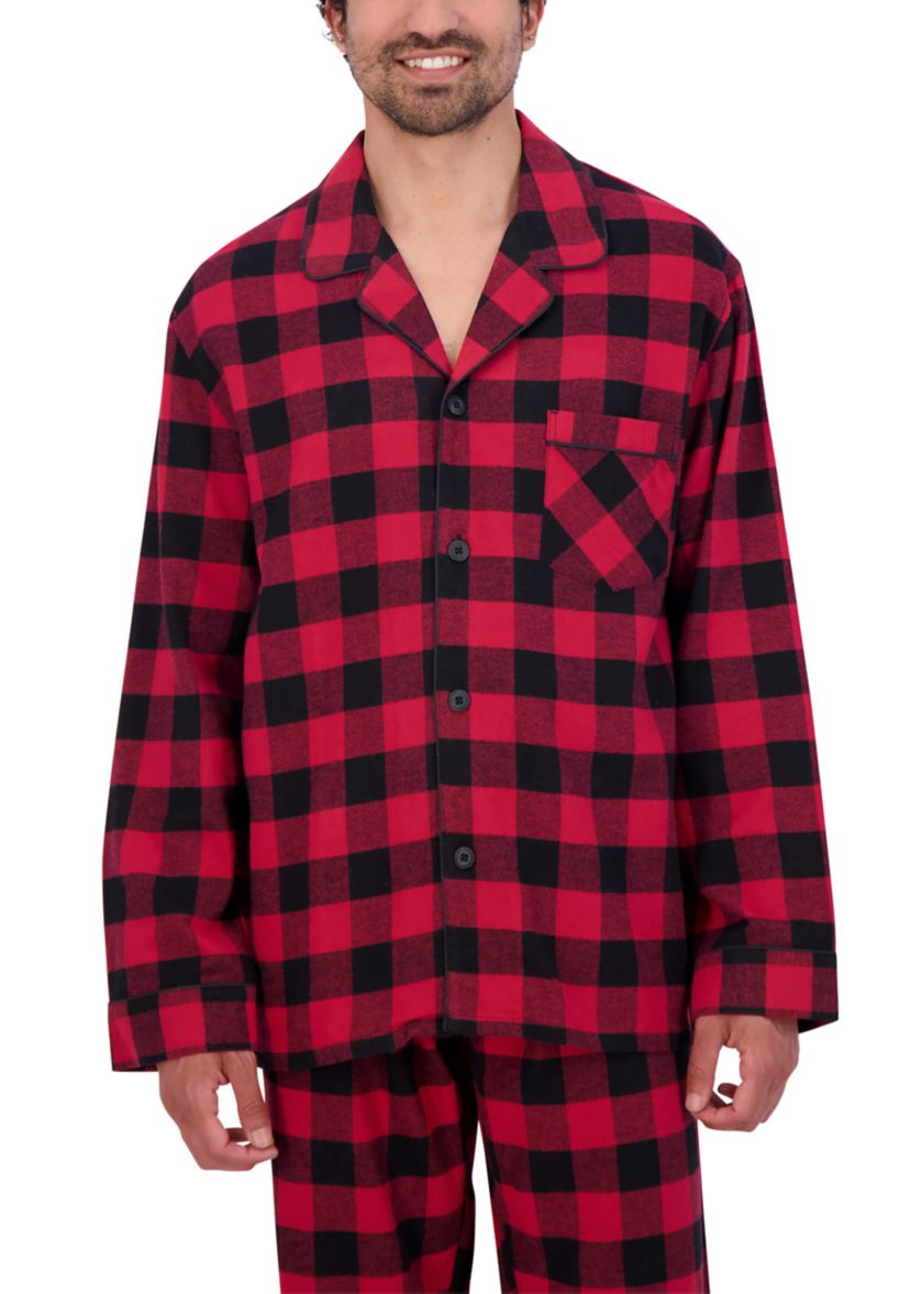 Hanes Mens Flannel Pajama Set