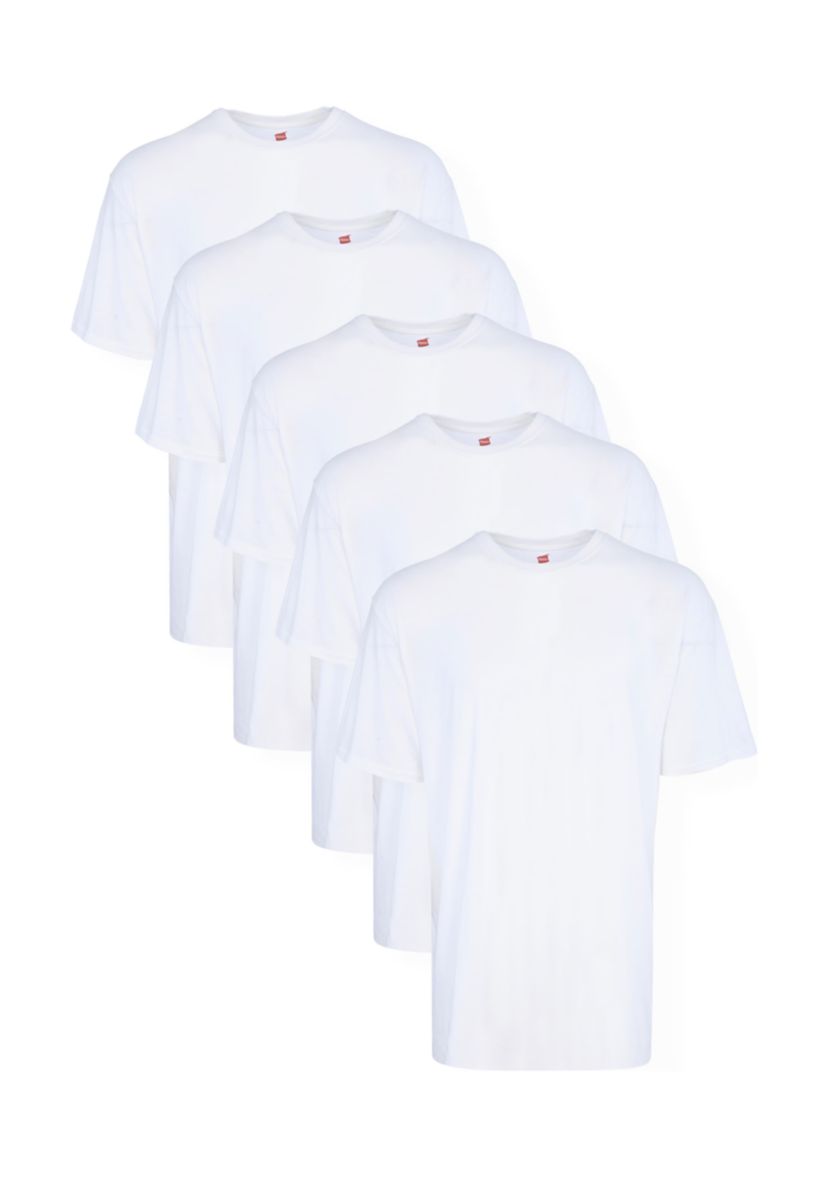 Hanes Mens 5-Pack Tall Crewneck Shirts