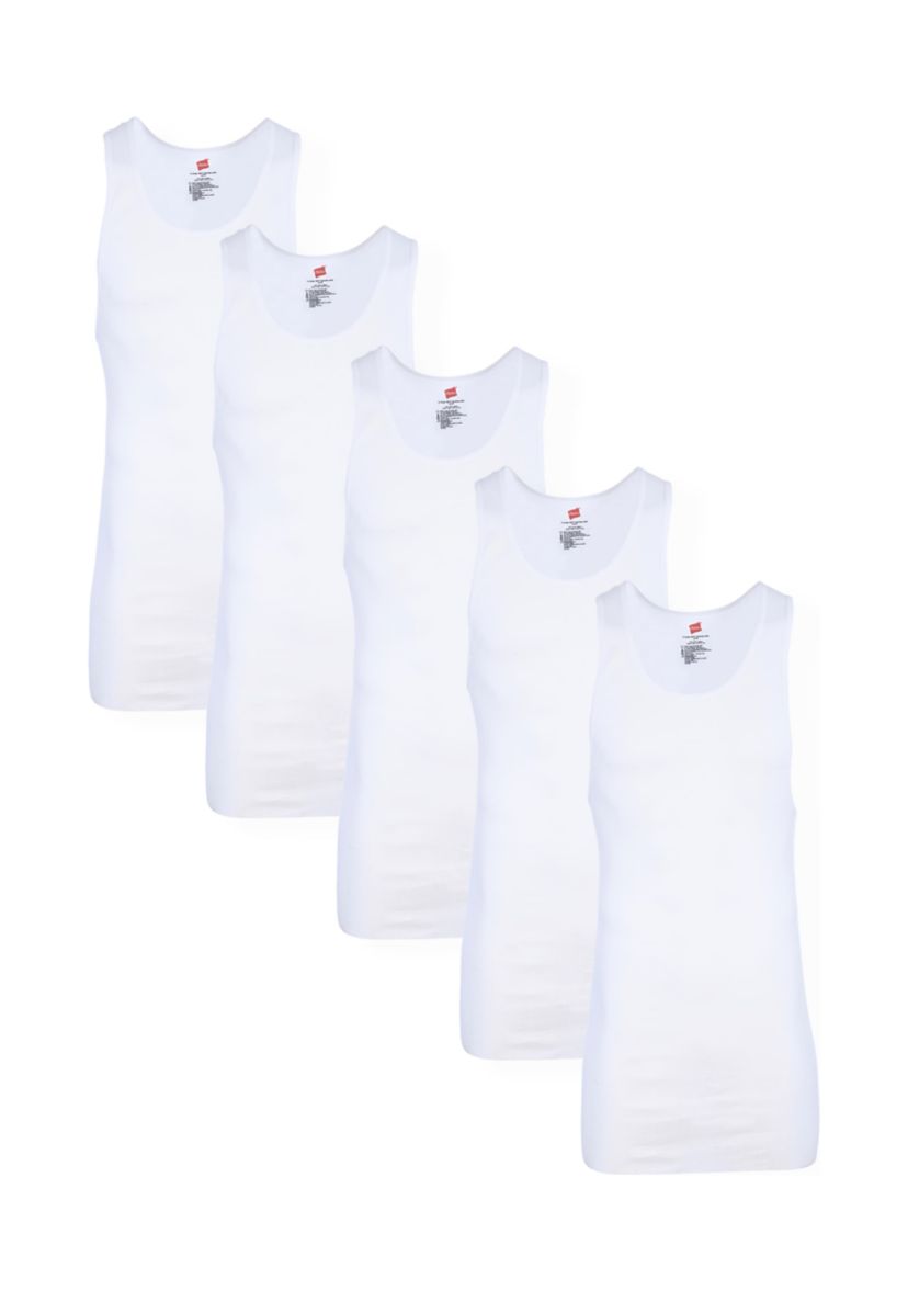 Hanes Mens 5-Pack Tall A-Shirts
