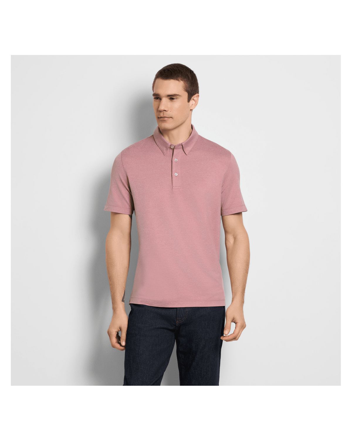 Twill Polo Short Sleeve Shirt