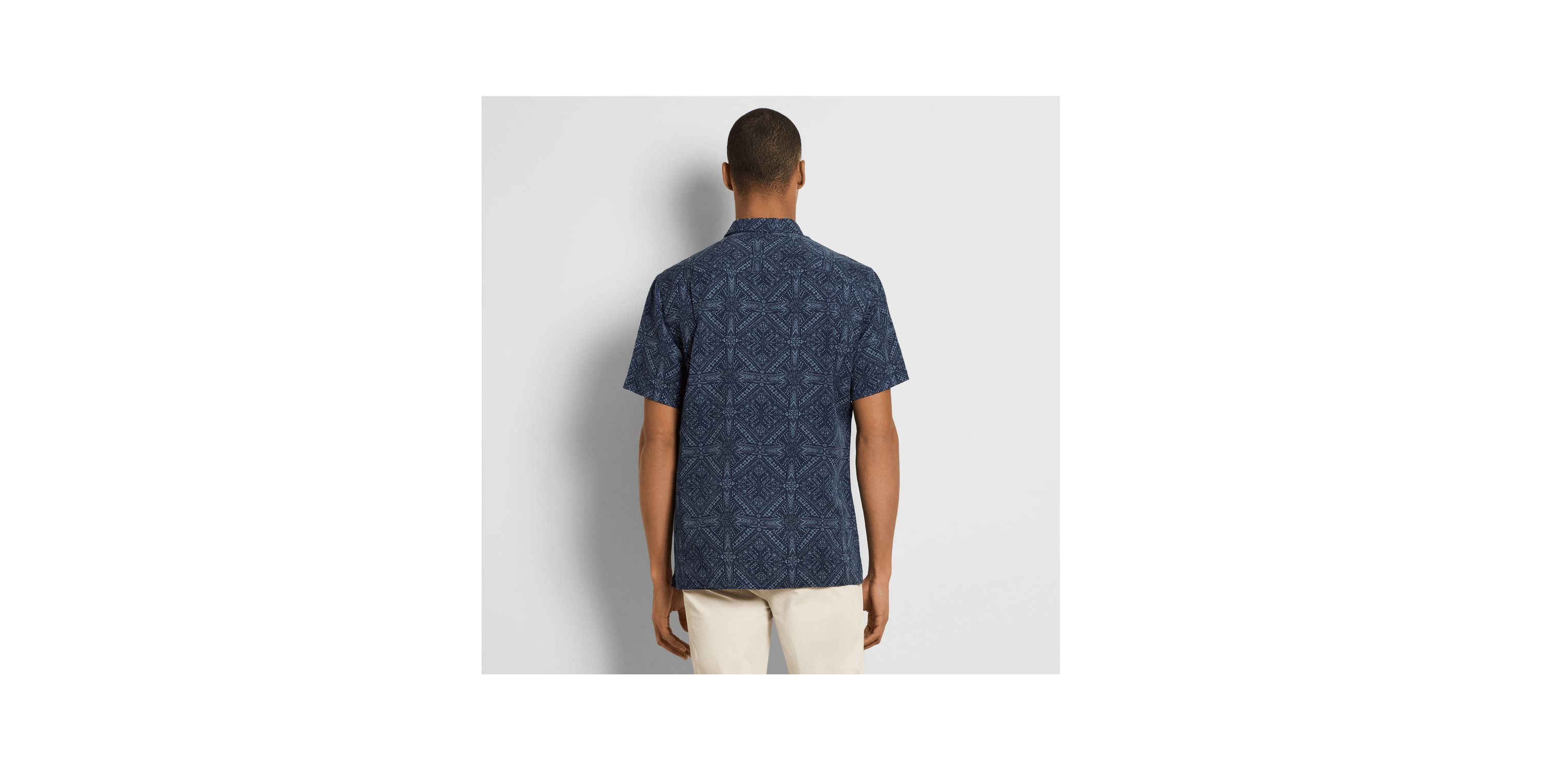 Short Sleeve Bandana Print Camp Shirt