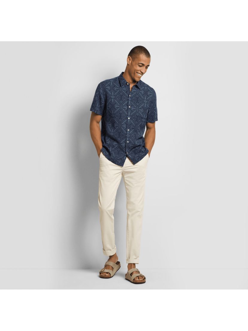 Short Sleeve Bandana Print Camp Shirt