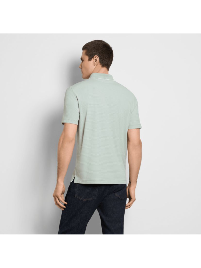 Birdseye Stripe Polo Short Sleeve Shirt
