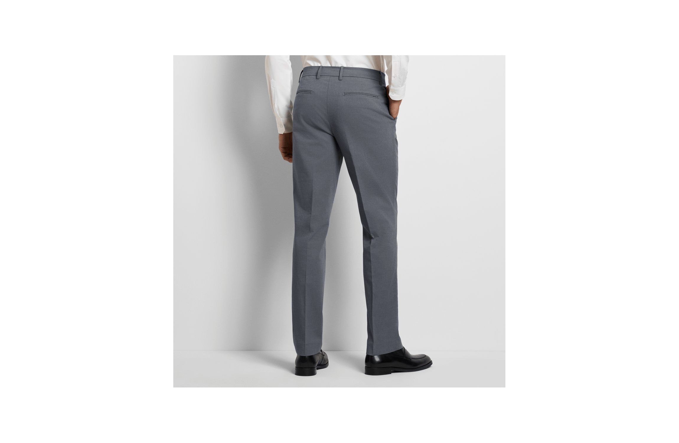 Essential Melange Flat Front Dobby Pant