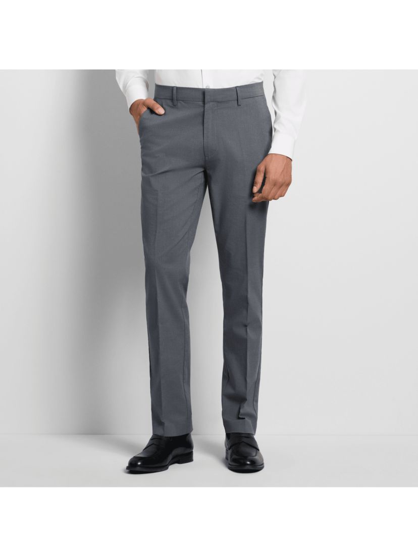 Essential Melange Flat Front Dobby Pant