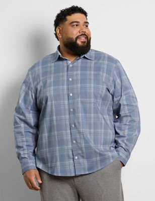 Van Heusen Men's Big & Tall Long sleeve plaid originals yarndye shirt, LT