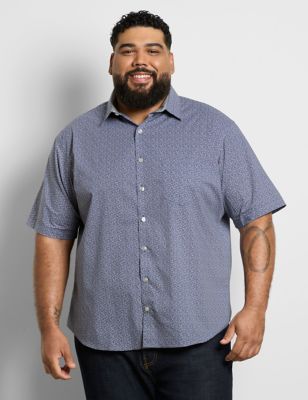 Van Heusen Men's Big & Tall Short sleeve everyday printed shirt, LT