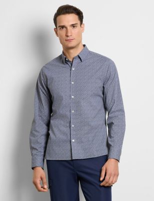 Van Heusen Men's Long sleeve Everyday printed shirt, 2XL