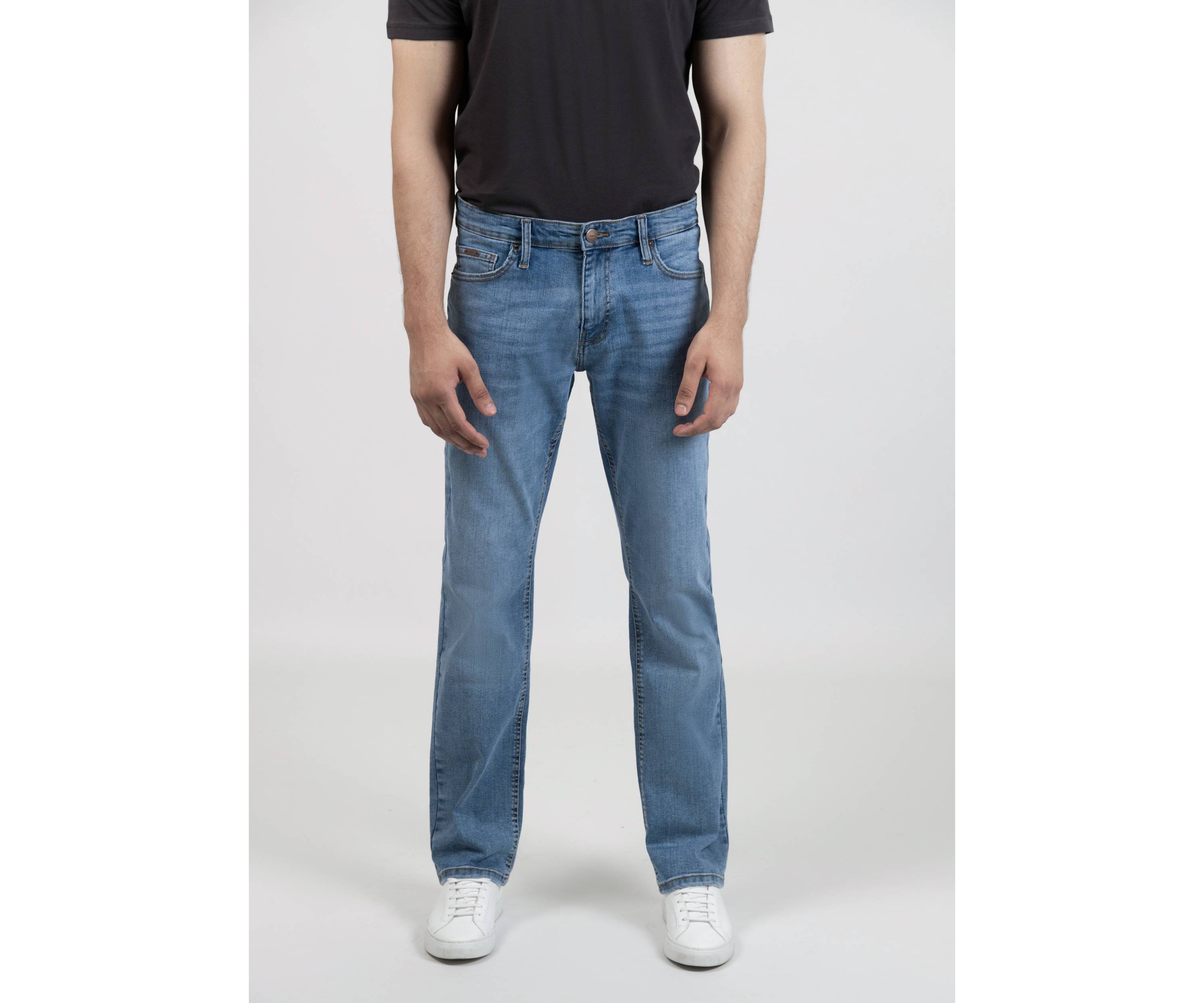 Light Wash Straight Fit Jeans - Ultra