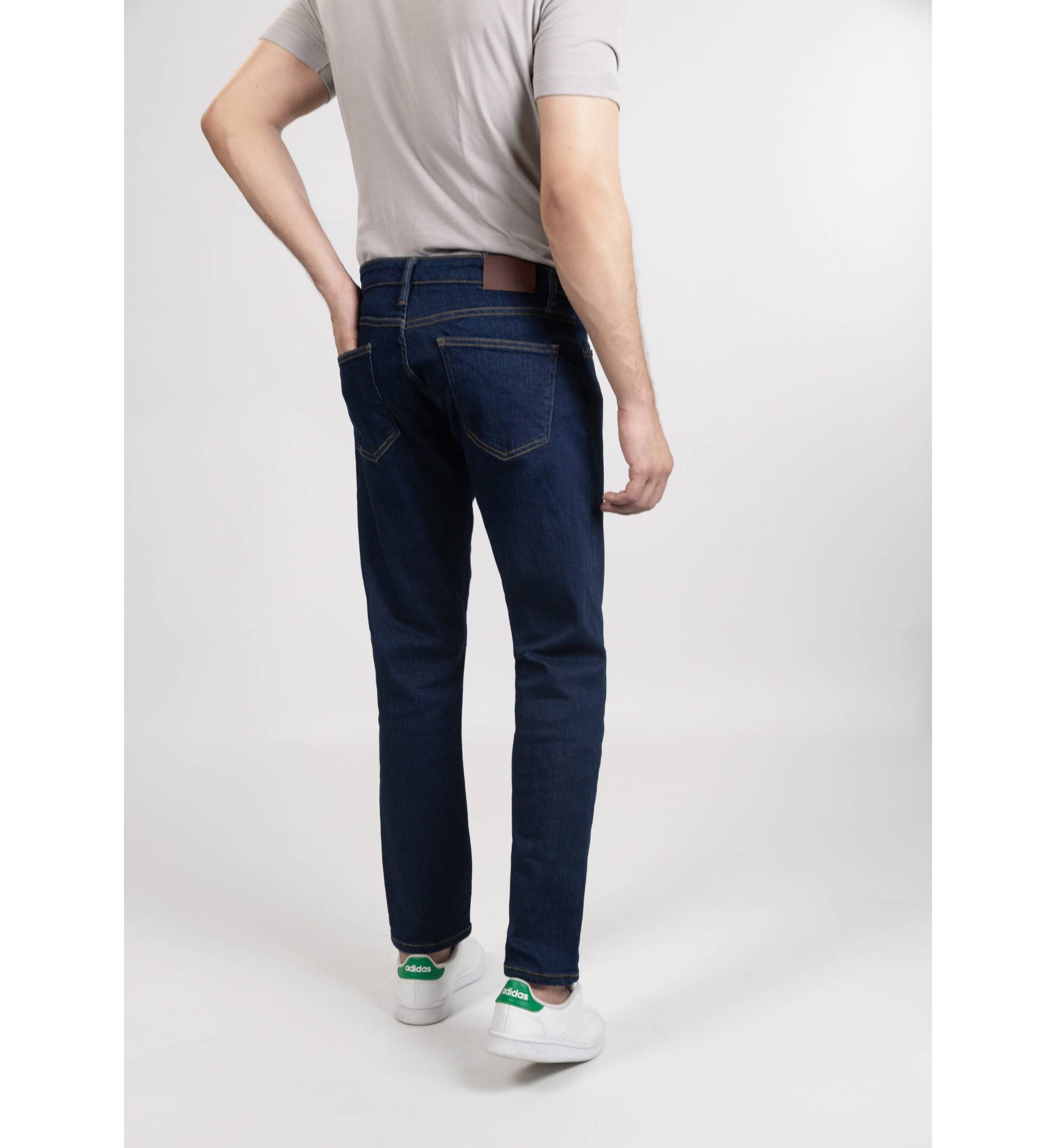 Dark Blue Rinse Wash Slim Fit Jeans - Rotary
