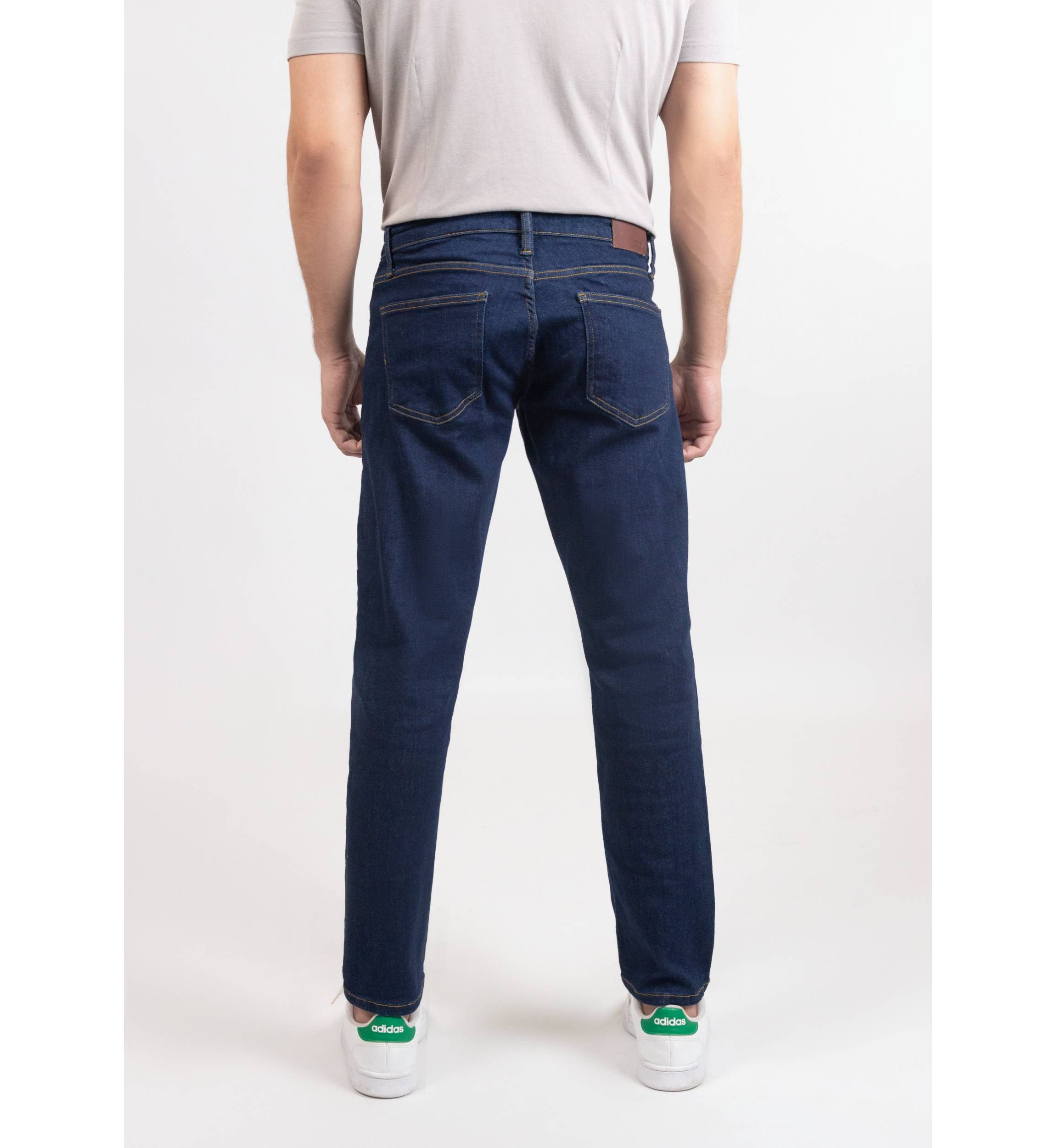 Dark Blue Rinse Wash Slim Fit Jeans - Rotary