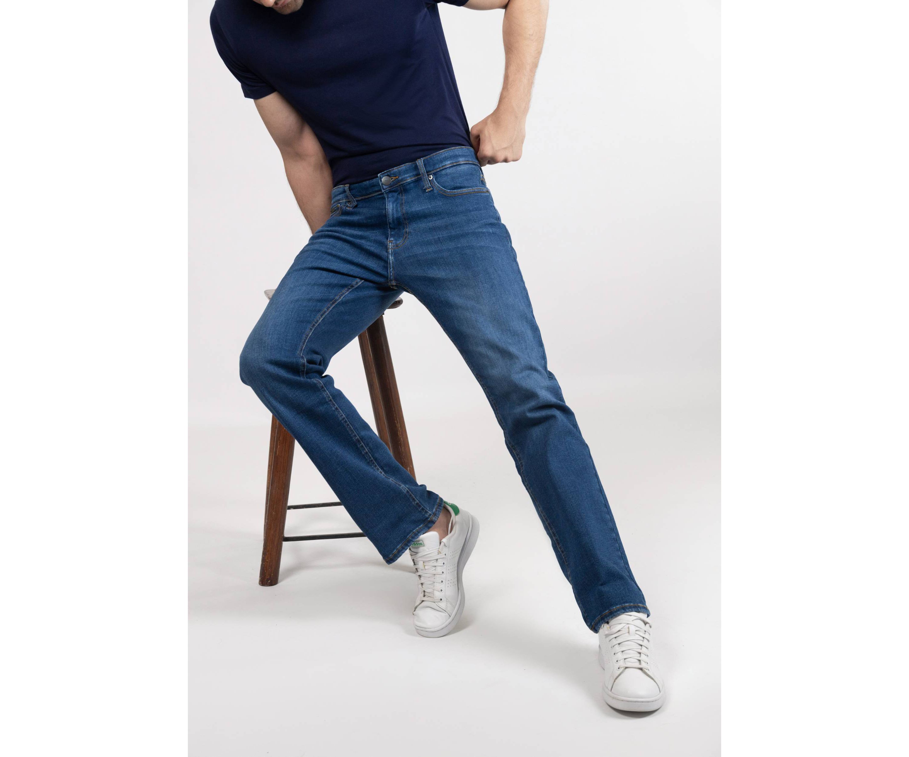Medium Wash Straight Fit Jeans - Rotary