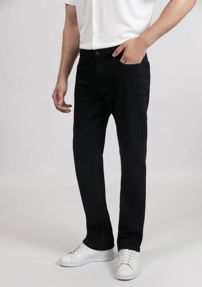 Black Rinse Wash Straight Fit Jeans - Lift