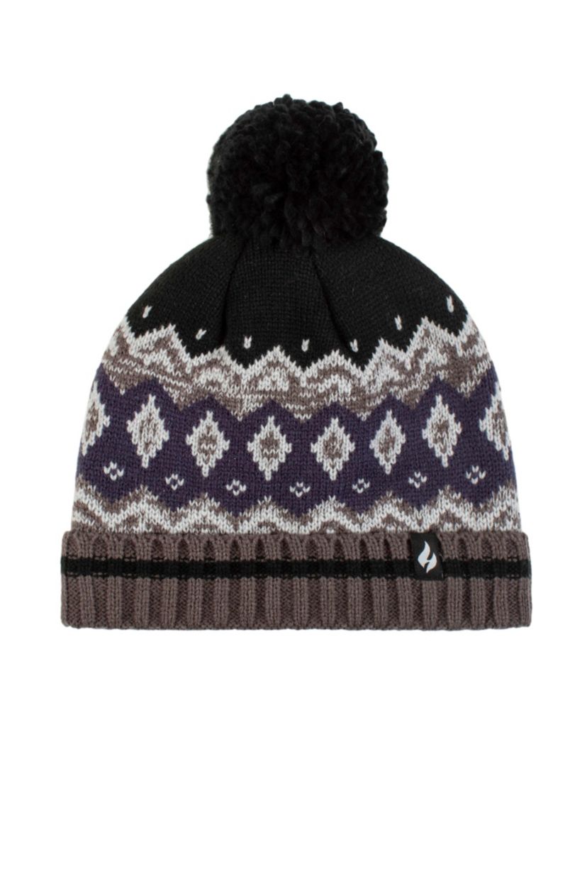 Dylan Patterned Hat with Pom pom