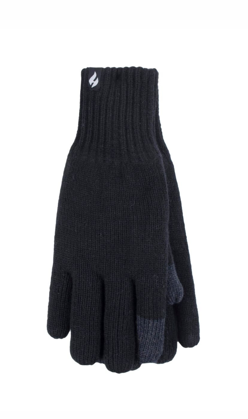 Mens Flat Knit Glove with Touch Screen