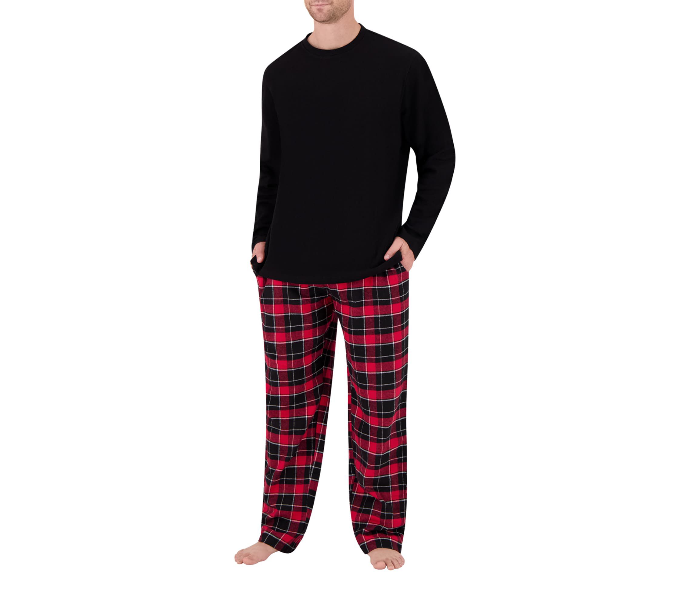 Flemming Waffle Top/Flannel Pants Pajama Set
