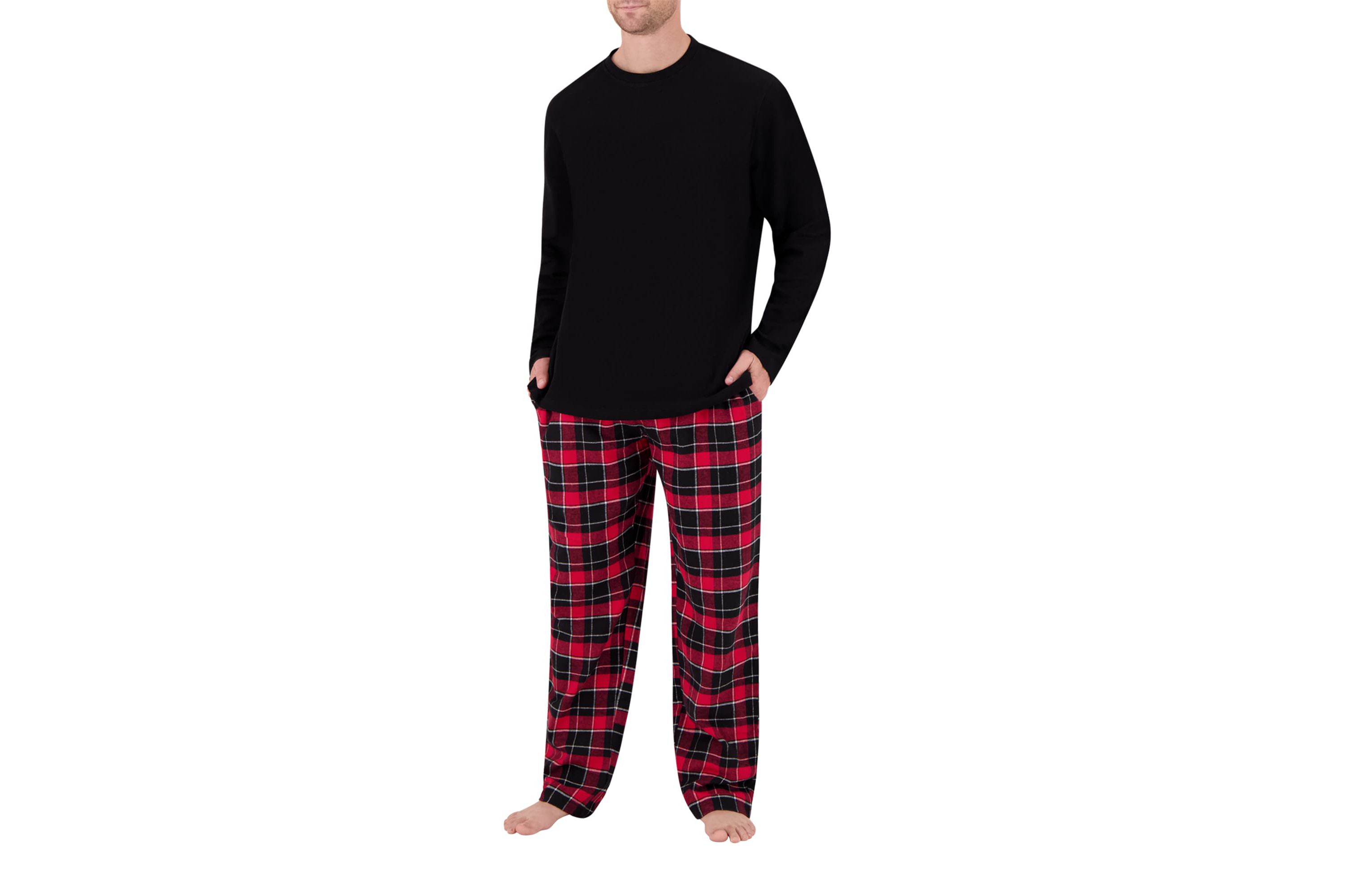 Flemming Waffle Top/Flannel Pants Pajama Set