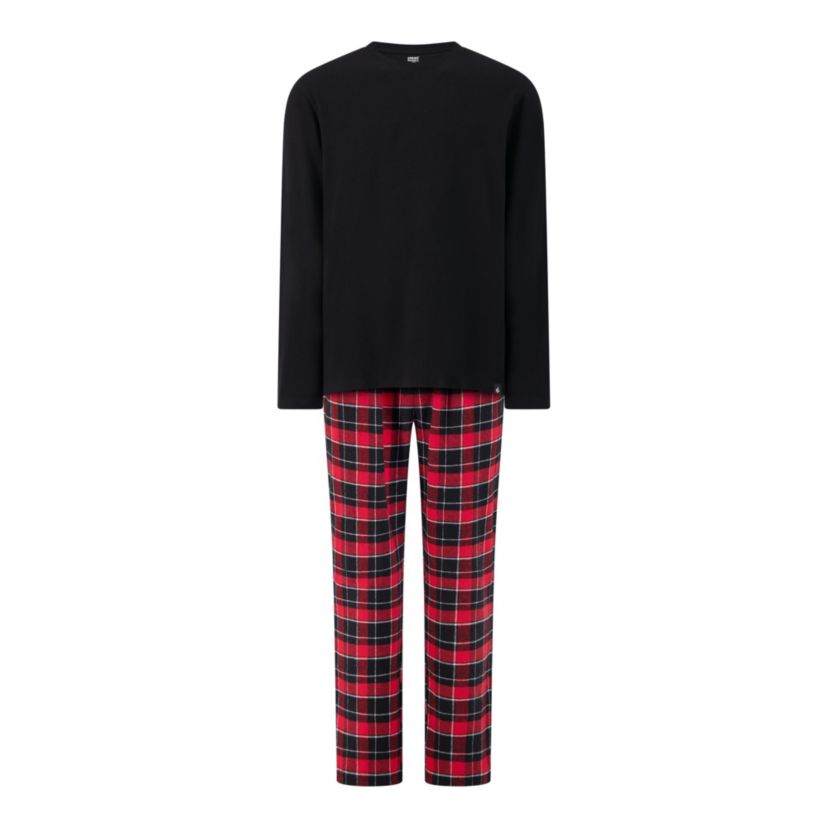 Flemming Waffle Top/Flannel Pants Pajama Set
